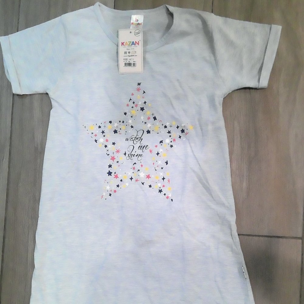 Girls Short Sleeve Poly/cotton  blend Nightgown